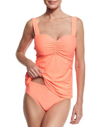 Athena Cabana Solid Tankini Swim Top Tangerine