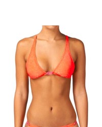 Oakley Optic Fiber Solid Ellipse Triangle Bikini Top Neon Orange