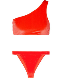 Fendi Panama One Shoulder Stretch Velvet Bikini