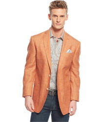 Tallia Orange Tan Herringbone Blazer, $150 | Macy's | Lookastic