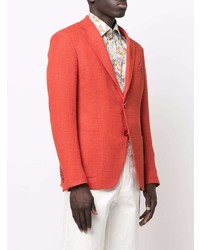 Etro Woven Single Breasted Suit Jacket