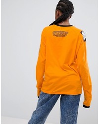 Asos Top With Long Sleeve And Branding Badges