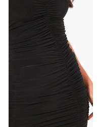 Boohoo Addie Ruched Front Slinky Bodycon Dress