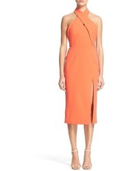 Nicholas Halter Bandage Dress Size 8 Orange