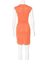 Alexander McQueen Silk Blend Cloque Dress