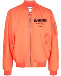 Moschino Logo Patch Bomber Jacket