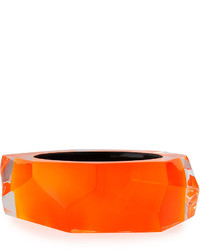 Alexis Bittar Faceted Lucite Bangle Bracelet Orange