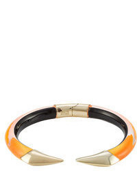 Alexis Bittar Gold Plated Hinged Bracelet With Lucite