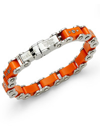 Icelink Stainless Steel Bracelet Medium Orange Bicycle Bracelet