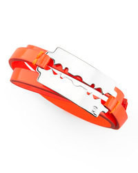 McQ Alexander McQueen Razor Blade Wrap Bracelet Neon Orange