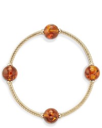 David Yurman Mustique Four Station Bangle Bracelet With Amber In 18k Yellow Gold