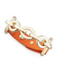 Panacea Leather Chain Bracelet Orange