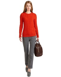 Brooks Brothers Cashmere Cable Knit Crewneck Sweater