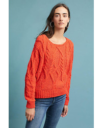 Sleeping On Snow Cabled Chenille Pullover