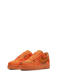 Orange Camouflage Low Top Sneakers