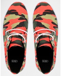 Asos Collection Drake Camo Flatform Sneakers