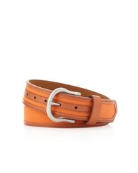 Neiman Marcus Cotton Leather Belt Orange