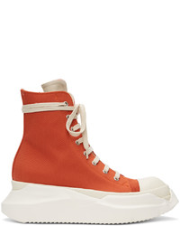 Rick Owens DRKSHDW Orange Abstract Sneakers