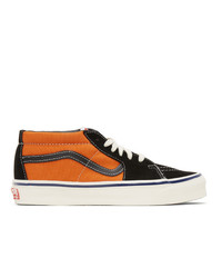 Vans Orange And Black Og Sk8 Hi Lx Sneakers