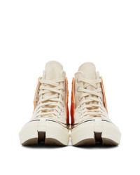 Feng Chen Wang Orange And Off White Converse Edition 2 In 1 Chuck 70 High Sneakers