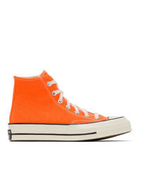 Converse Orange Chuck 70 High Sneakers
