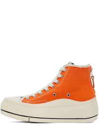R13 Orange Kurt High Top Sneakers