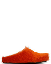 Marni Orange Fussbett Sabot Loafers