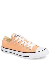 Orange Canvas Low Top Sneakers