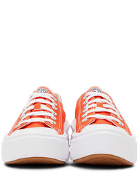 Converse Orange White Chuck Taylor Move Ox Sneakers