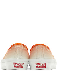 Vans Orange White Og Authentic L Sneakers