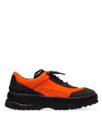 Camper Orange X Kiko Kostadinov Leather Trim Low Top Sneakers