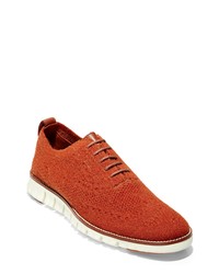 Orange Canvas Oxford Shoes