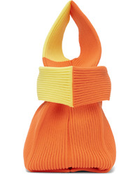 CFCL Orange Yellow Notched Rib Tote Bag