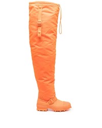 Orange Canvas Work Boots