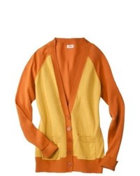 Mossimo Supply Co. Juniors Long Sleeve Colorblock Cardigan Orangesunset S