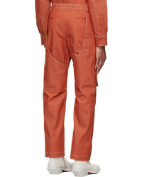 Thebe Magugu Orange Chambray Trousers