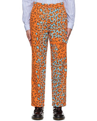 Awake NY Orange Cotton Cargo Pants