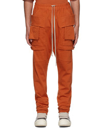 Rick Owens DRKSHDW Orange Creatch Cargo Pants