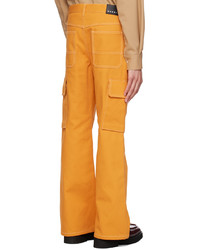 Marni Orange Flared Cargo Pants