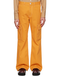 Marni Orange Flared Cargo Pants