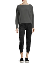 Vince Boat Neck Long Sleeve Cashmere Sweater