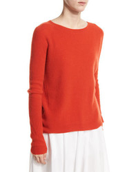 Vince Ribbed Raglan Cashmere Sweater Orange