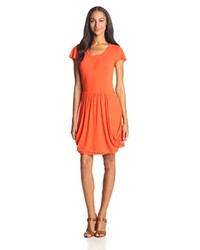 Kensie Drapey French Terry Short Sleeve Dress