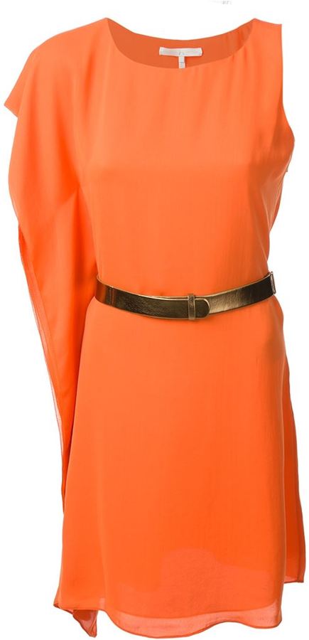 Halston heritage shops orange dress