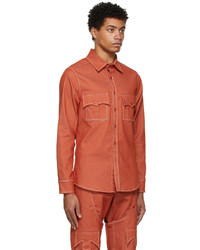 Thebe Magugu Orange Chambray Shirt