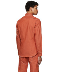 Thebe Magugu Orange Chambray Shirt