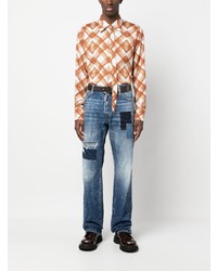 DSQUARED2 Check Print Buttoned Shirt