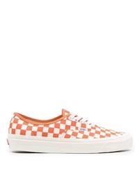 Orange Check Low Top Sneakers