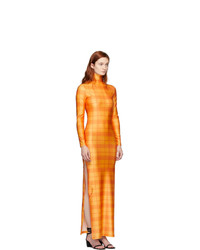 Supriya Lele Orange High Slit Madras Dress