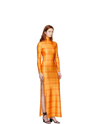 Supriya Lele Orange High Slit Madras Dress
